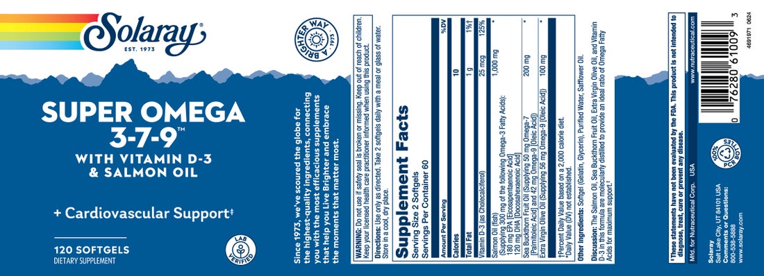 Solaray Super Omega 3-7-9