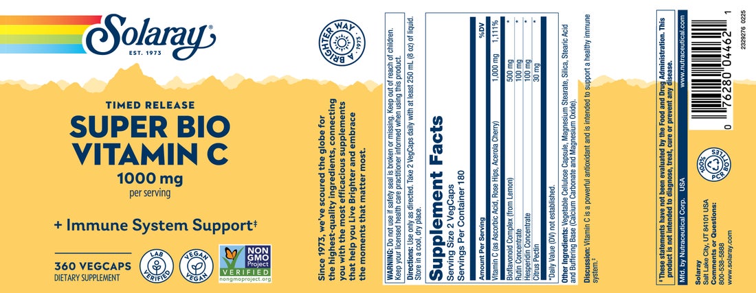 Solaray Super Bio C Buffered 1000mg