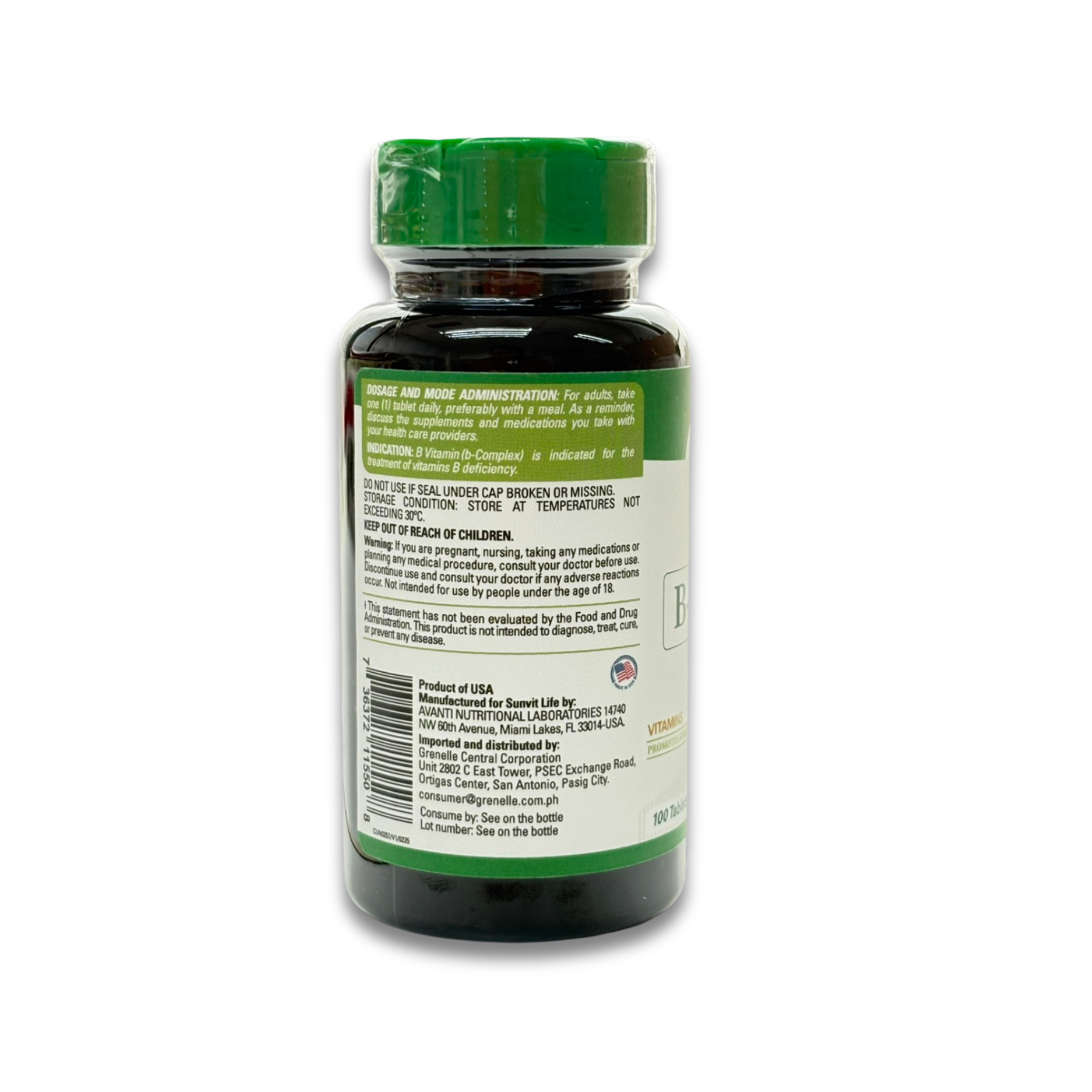 Sunvit B-Vitamins 100 tablets
