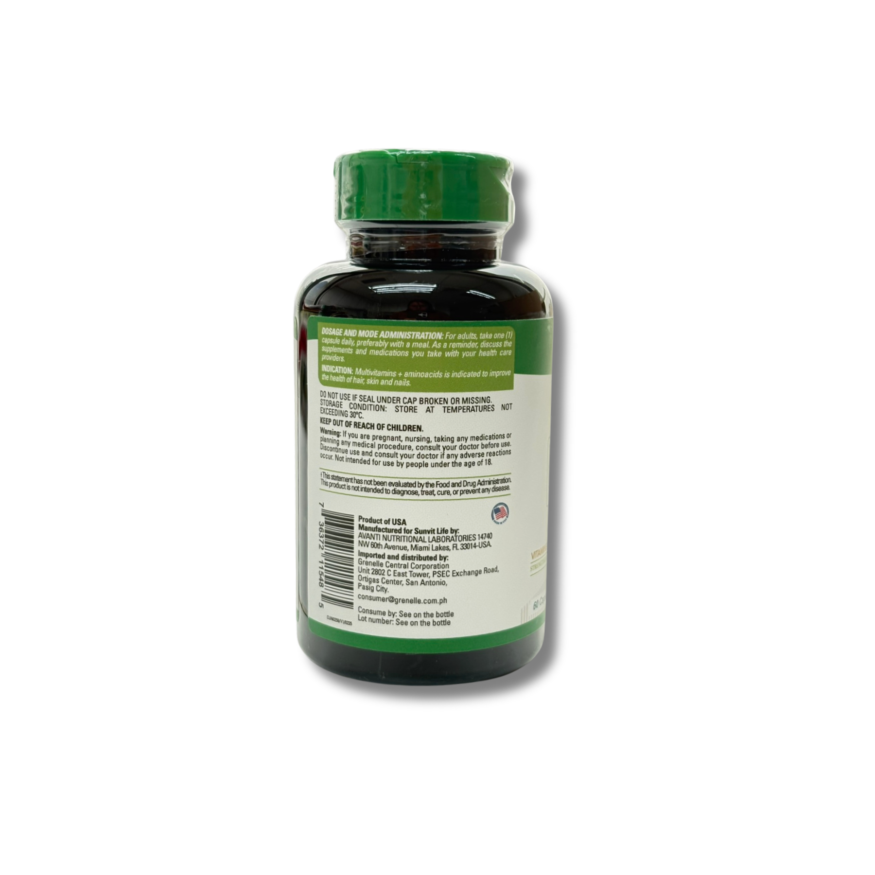 Sunvit Multiviamins+Amino Acids 60 capsule