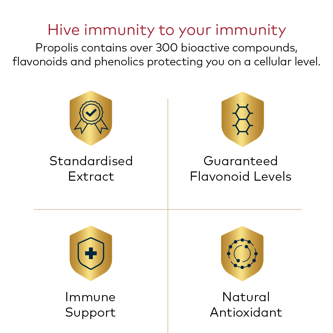 Comvita Immune Bee™ Propolis Regular Strength PFL15, 30 Veg Capsules