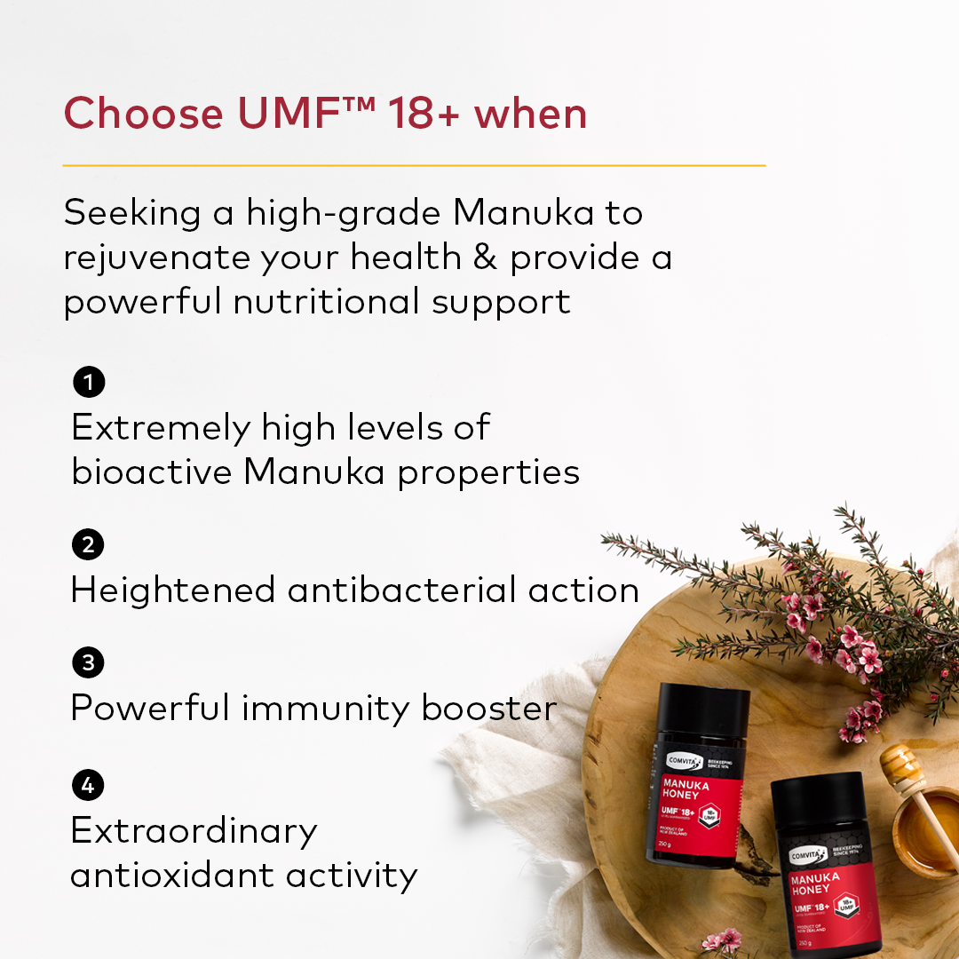 Comvita Manuka Honey UMF™ 18+ 250g (Exp. October 15, 2024)
